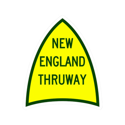 NewEngThruway (New York) (Road Sign) STICKER Vinyl Kiss-Cut Decal 2 Inch White - The Sticker Space