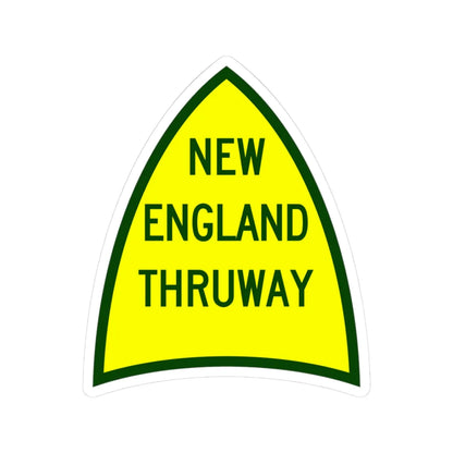 NewEngThruway (New York) (Road Sign) STICKER Vinyl Kiss-Cut Decal 3 Inch White - The Sticker Space