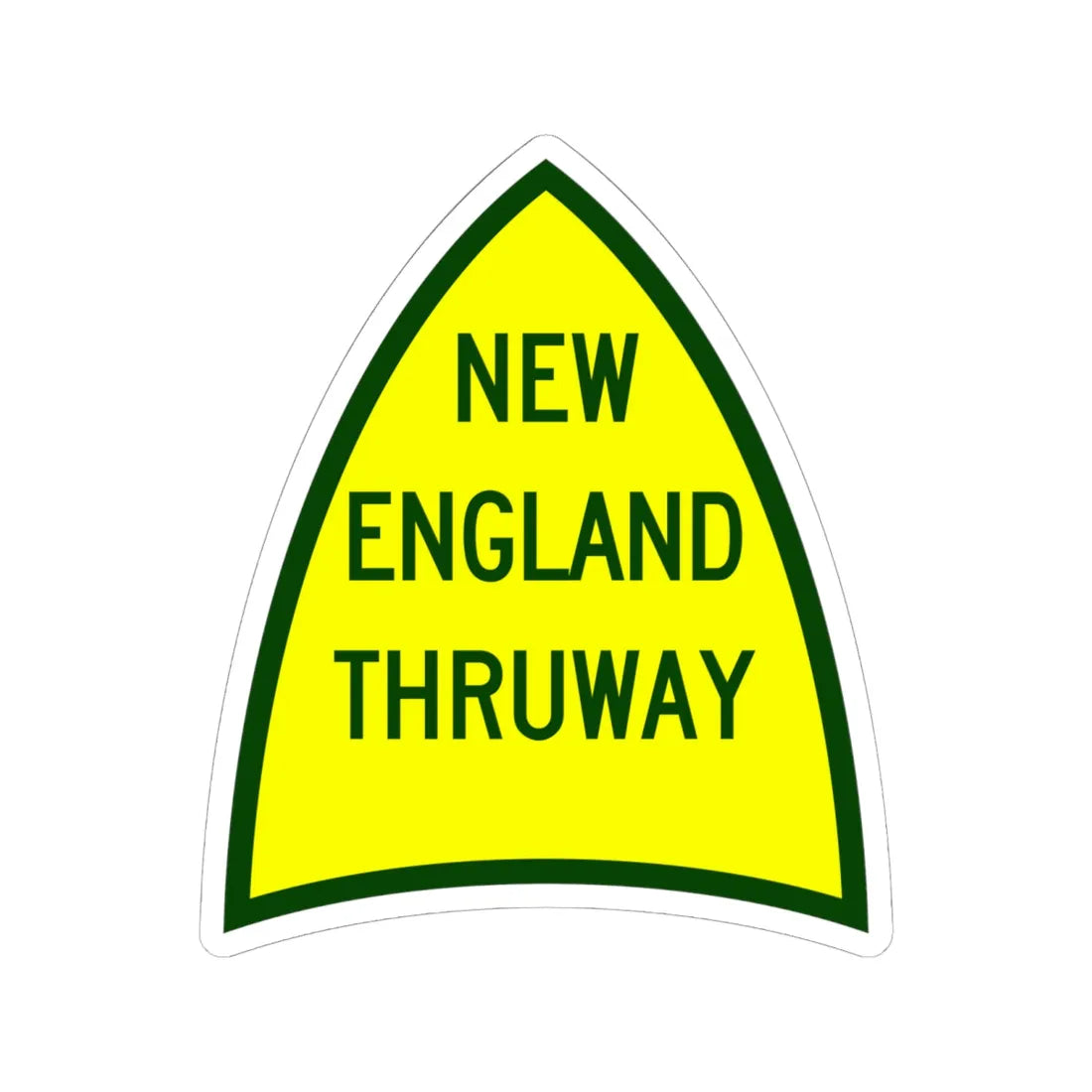 NewEngThruway (New York) (Road Sign) STICKER Vinyl Kiss-Cut Decal 6 Inch White - The Sticker Space