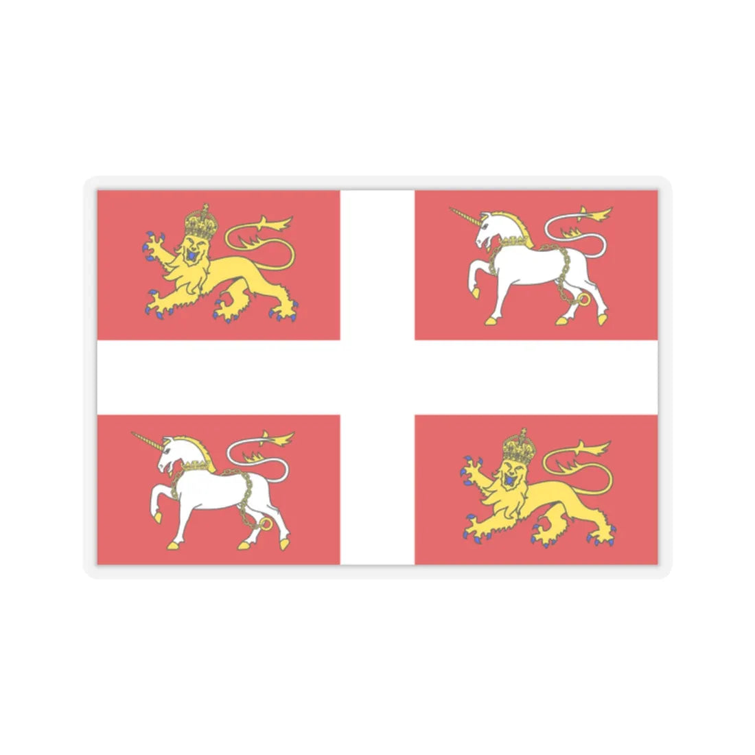Newfoundland - banner of arms (Canada) STICKER Vinyl Kiss-Cut Decal 2 Inch Transparent - The Sticker Space
