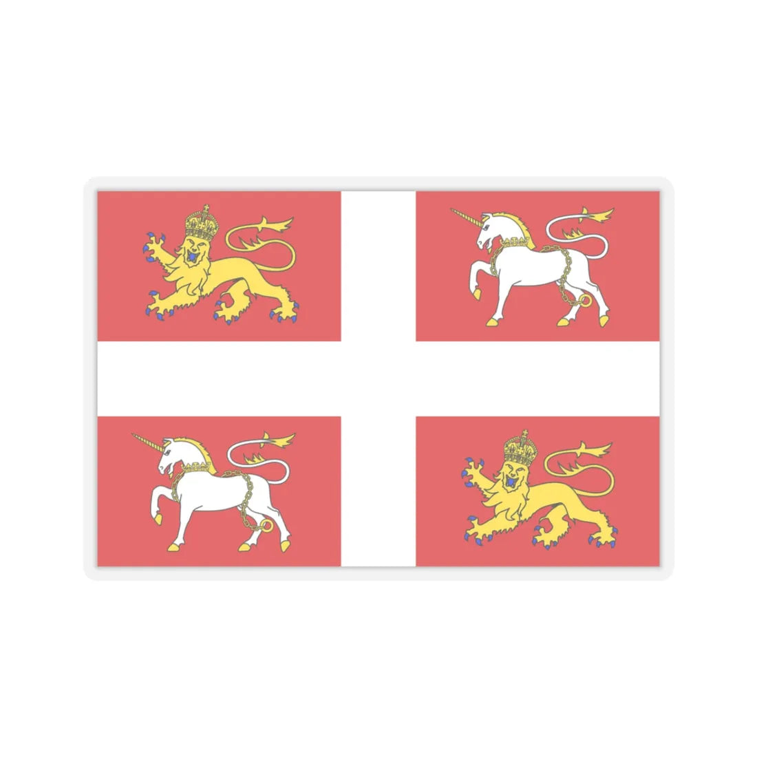 Newfoundland - banner of arms (Canada) STICKER Vinyl Kiss-Cut Decal 3 Inch Transparent - The Sticker Space