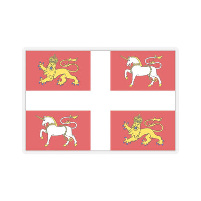 Newfoundland - banner of arms (Canada) STICKER Vinyl Kiss-Cut Decal 3 Inch Transparent - The Sticker Space