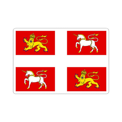 Newfoundland - banner of arms (Canada) STICKER Vinyl Kiss-Cut Decal 3 Inch White - The Sticker Space