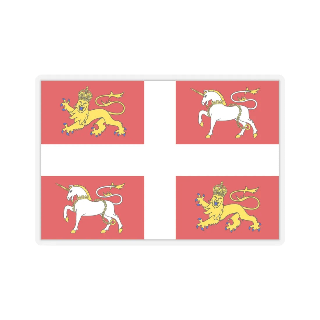Newfoundland - banner of arms (Canada) STICKER Vinyl Kiss-Cut Decal 4 Inch Transparent - The Sticker Space