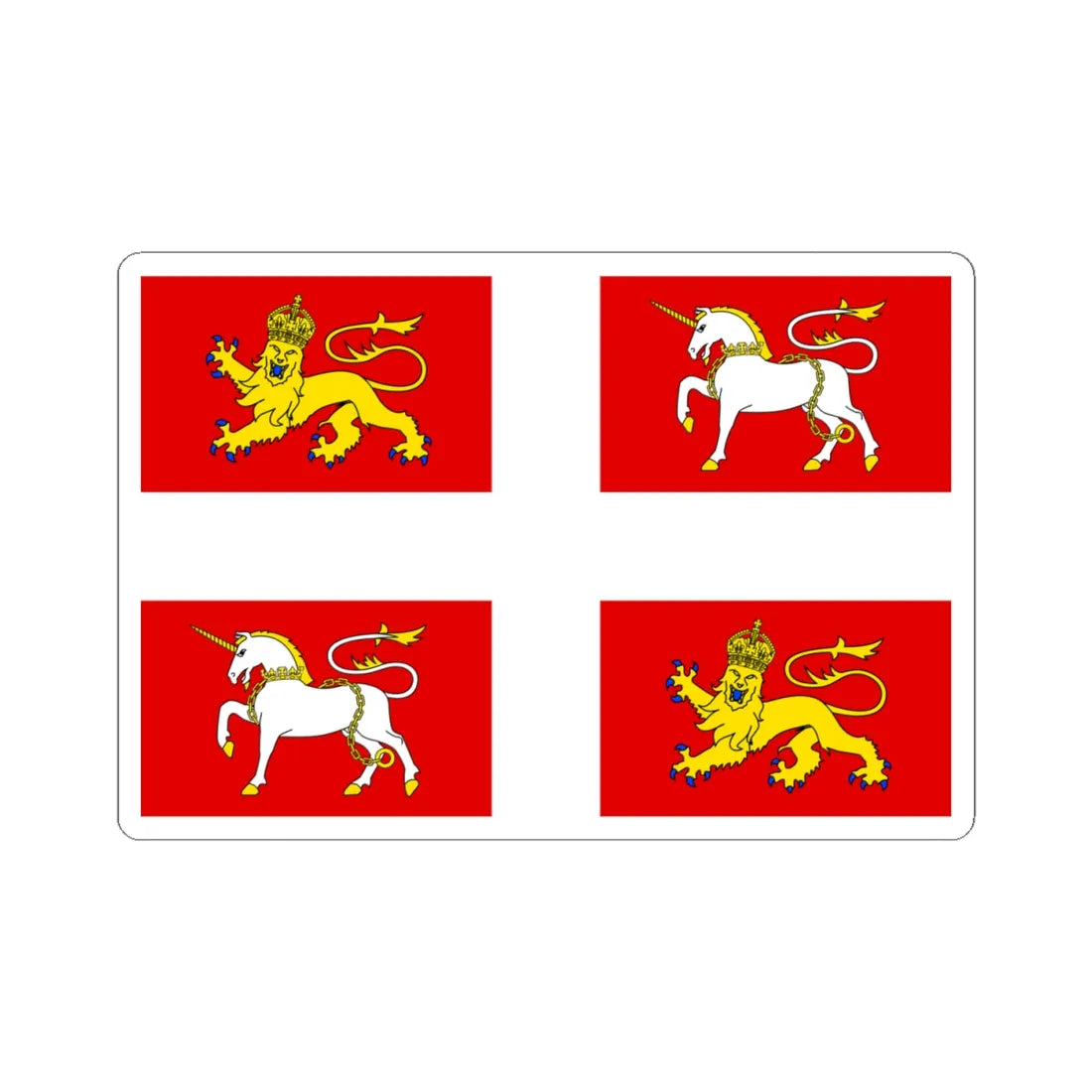 Newfoundland - banner of arms (Canada) STICKER Vinyl Kiss-Cut Decal 4 Inch White - The Sticker Space