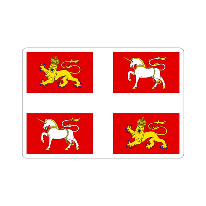 Newfoundland - banner of arms (Canada) STICKER Vinyl Kiss-Cut Decal 4 Inch White - The Sticker Space