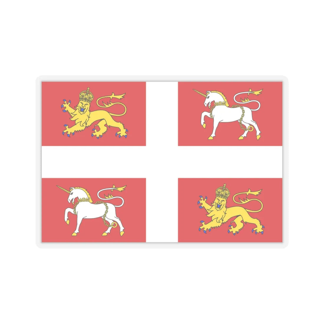 Newfoundland - banner of arms (Canada) STICKER Vinyl Kiss-Cut Decal 6 Inch Transparent - The Sticker Space