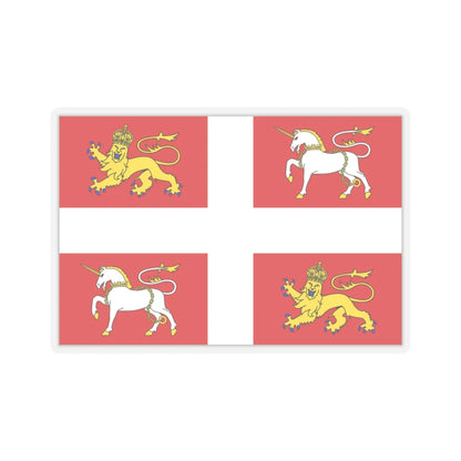 Newfoundland - banner of arms (Canada) STICKER Vinyl Kiss-Cut Decal 6 Inch Transparent - The Sticker Space