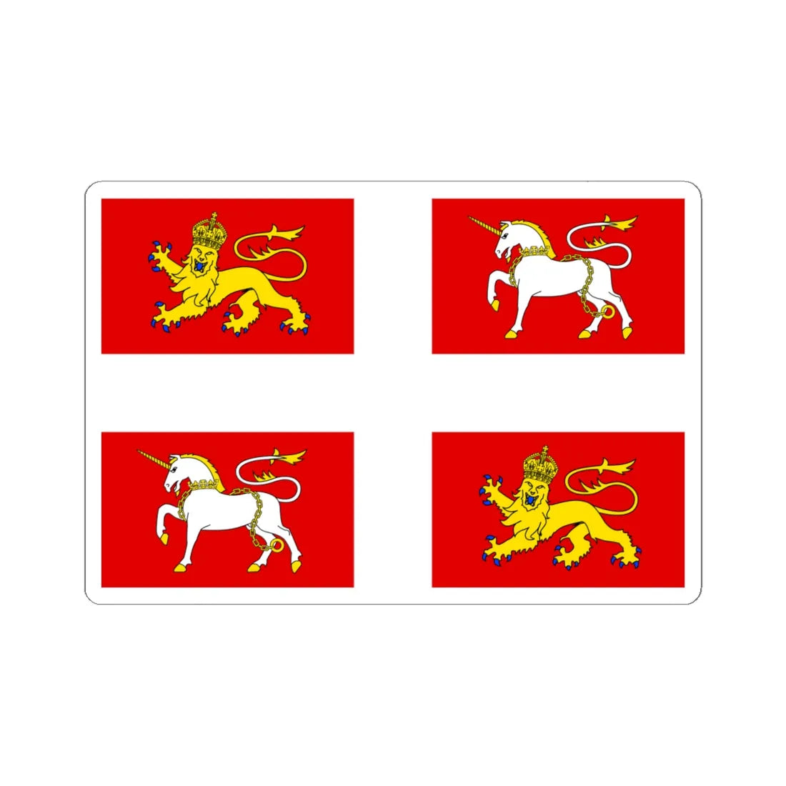 Newfoundland - banner of arms (Canada) STICKER Vinyl Kiss-Cut Decal 6 Inch White - The Sticker Space