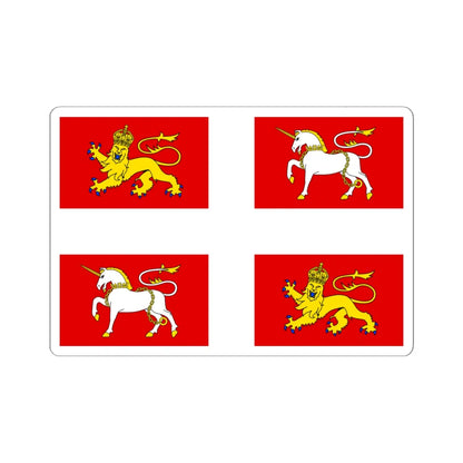 Newfoundland - banner of arms (Canada) STICKER Vinyl Kiss-Cut Decal 6 Inch White - The Sticker Space