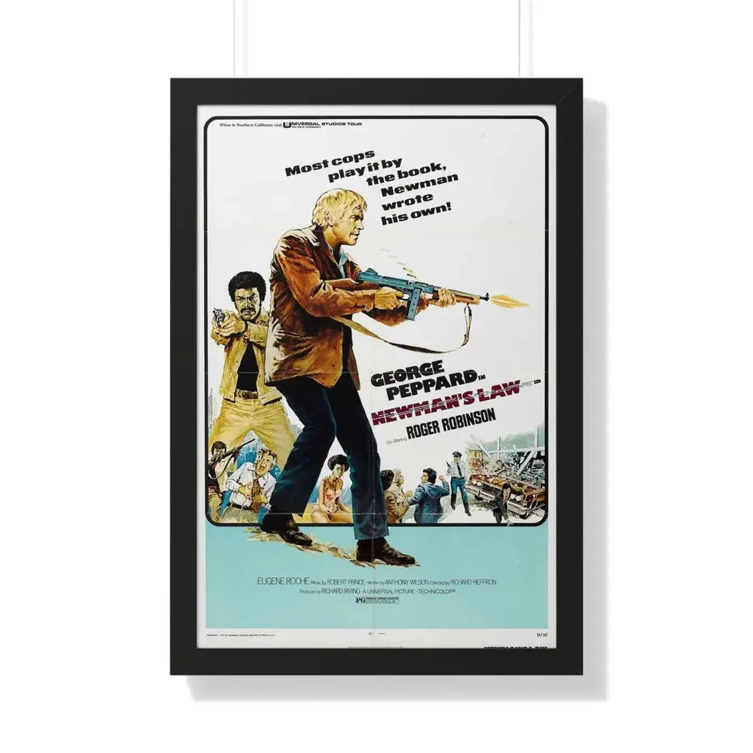 NEWMAN'S LAW 1974 - Framed Movie Poster - The Sticker Space