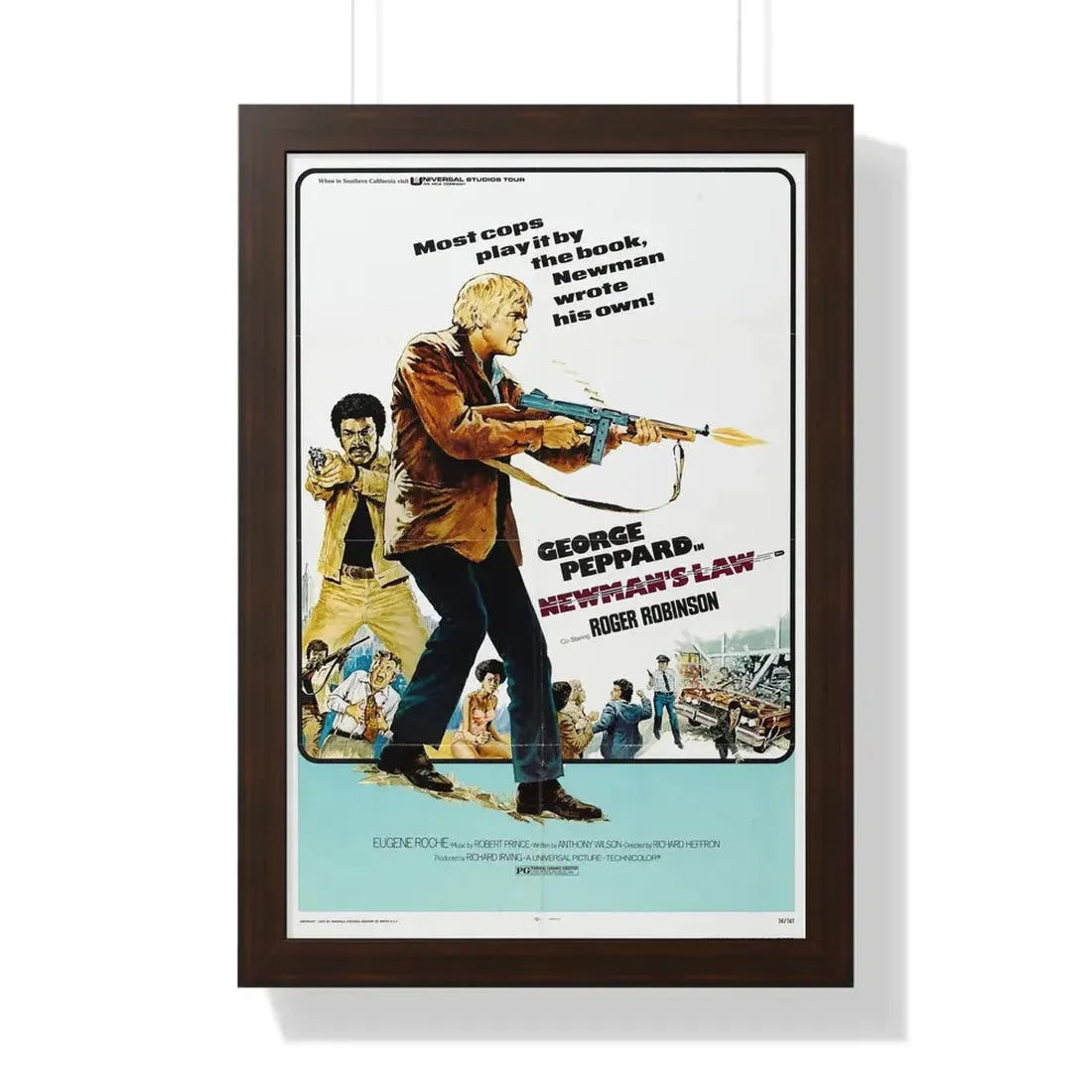NEWMAN'S LAW 1974 - Framed Movie Poster - The Sticker Space