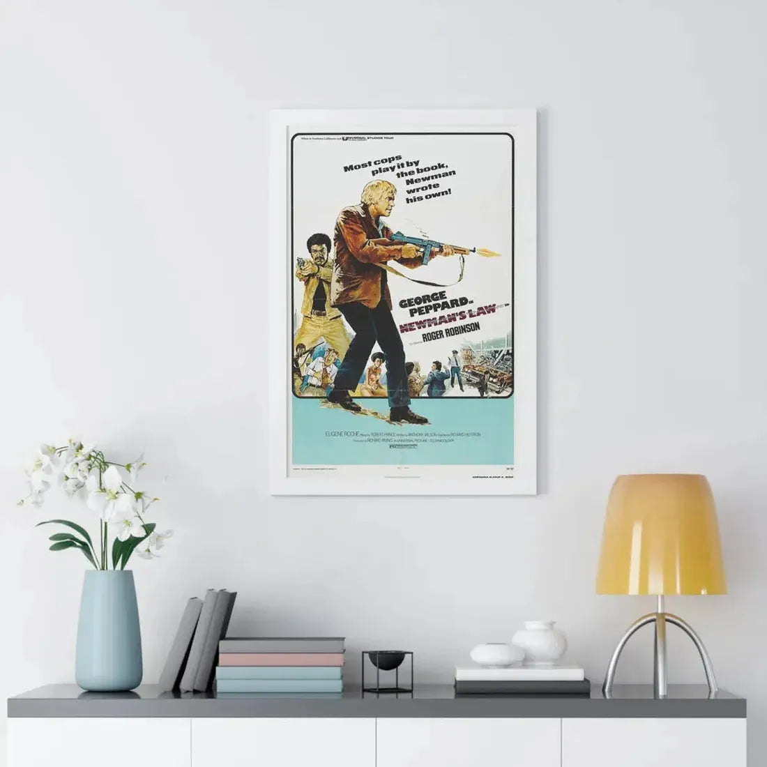 NEWMAN'S LAW 1974 - Framed Movie Poster - The Sticker Space