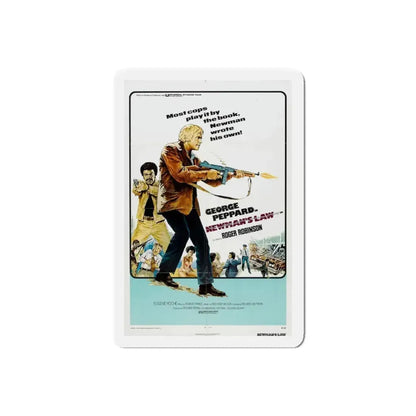 NEWMAN'S LAW 1974 Movie Poster - Refrigerator Magnet 6 Inch Die-Cut - The Sticker Space