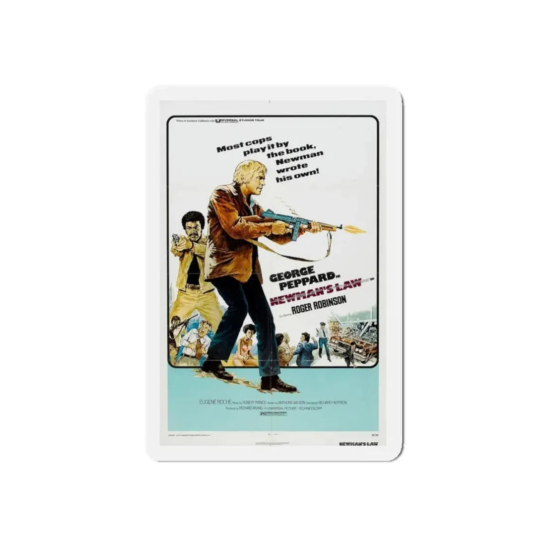 NEWMAN'S LAW 1974 Movie Poster - Refrigerator Magnet - The Sticker Space