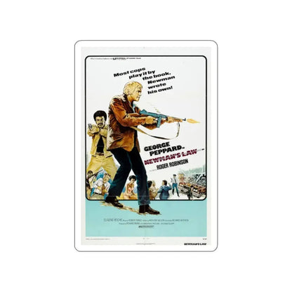 NEWMAN'S LAW 1974 Movie Poster STICKER Vinyl Die-Cut Decal 2 Inch - The Sticker Space