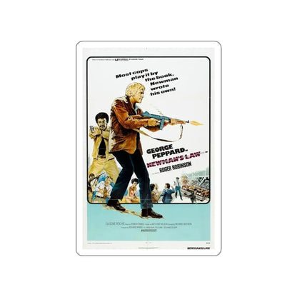 NEWMAN'S LAW 1974 Movie Poster STICKER Vinyl Die-Cut Decal 5 Inch - The Sticker Space