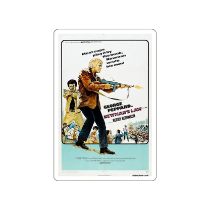 NEWMAN'S LAW 1974 Movie Poster STICKER Vinyl Die-Cut Decal - The Sticker Space