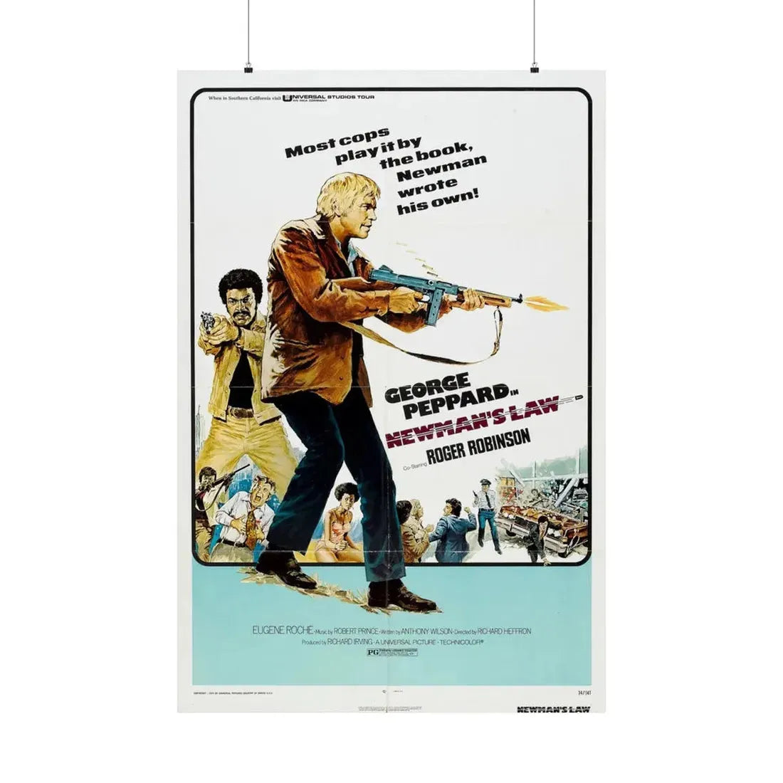NEWMAN'S LAW 1974 - Paper Movie Poster - The Sticker Space