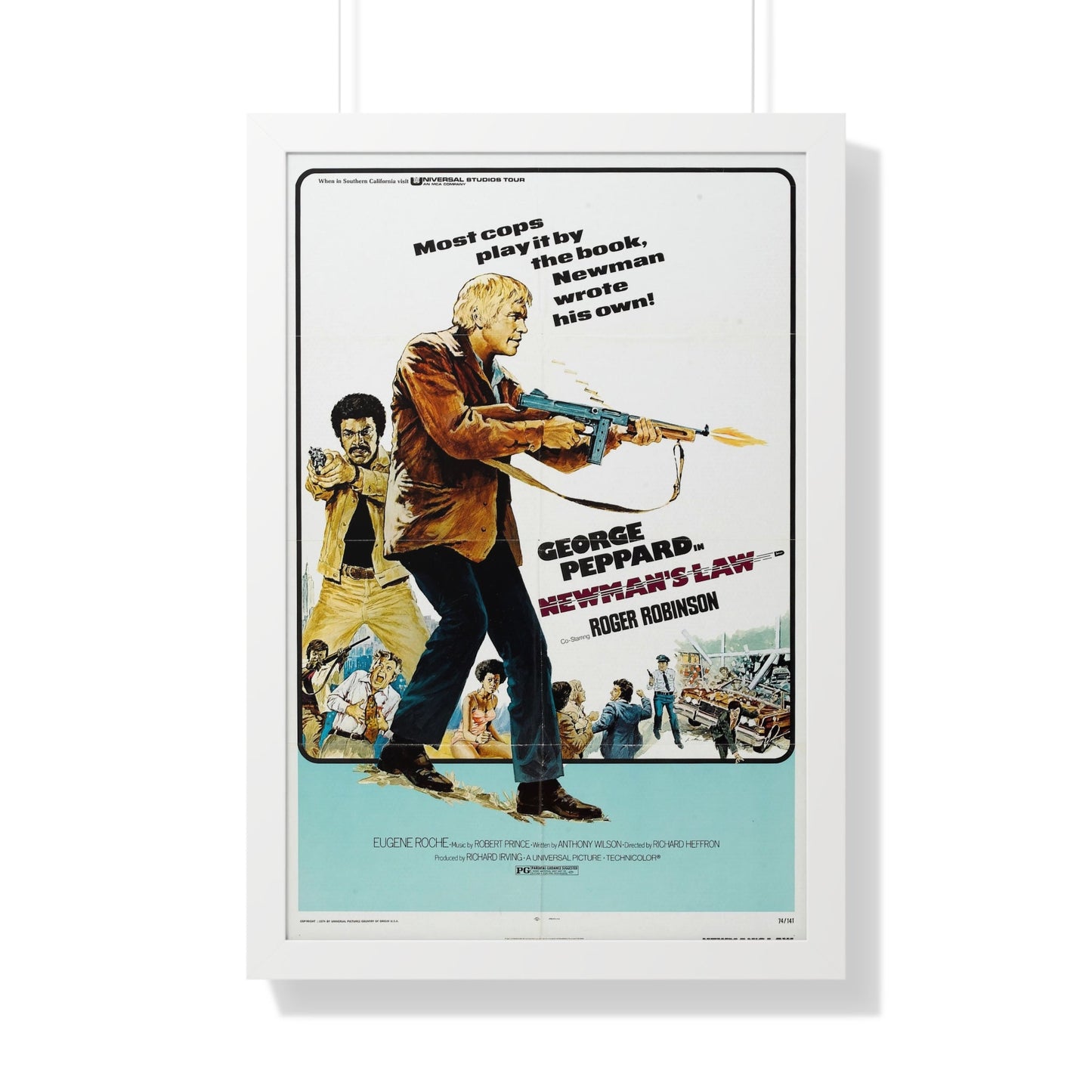 NEWMAN'S LAW 1974 - Framed Movie Poster-20" x 30"-The Sticker Space