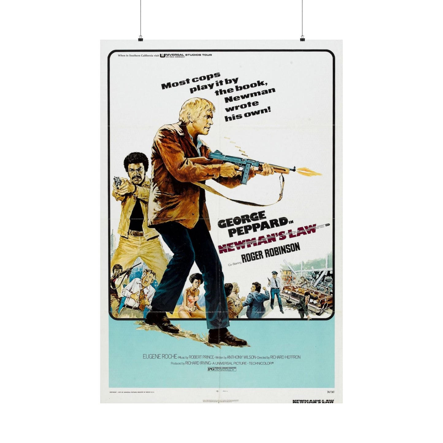 NEWMAN'S LAW 1974 - Paper Movie Poster-36" x 54"-The Sticker Space