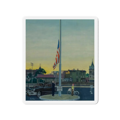 Newsboys Standing at Attention (Magazine Illustration) Refrigerator Magnet - The Sticker Space