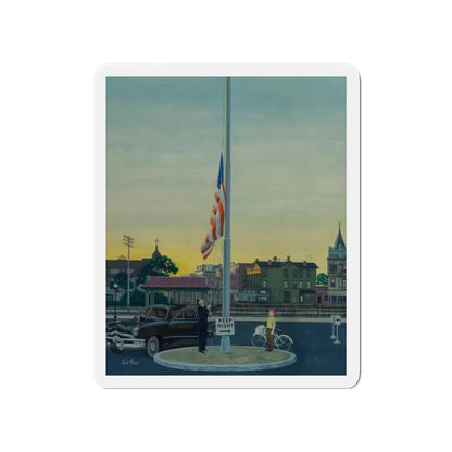 Newsboys Standing at Attention (Magazine Illustration) Refrigerator Magnet - The Sticker Space