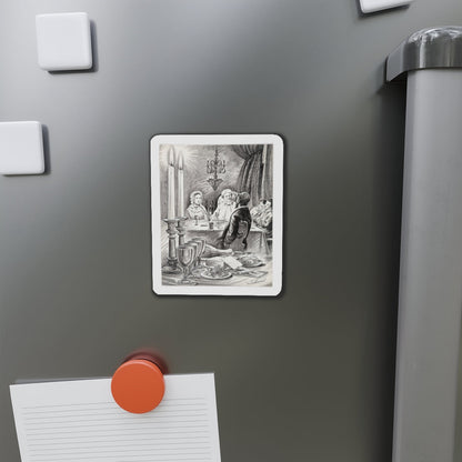 Newspaper Illustration (AP Wire Service, c. 1940s) (Magazine Illustration) Refrigerator Magnet-The Sticker Space