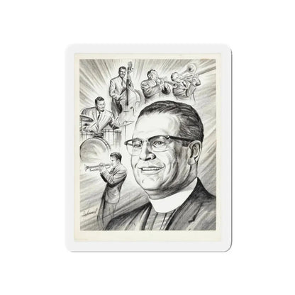 Newspaper Illustration (c. 1940s) (Magazine Illustration) Refrigerator Magnet - The Sticker Space