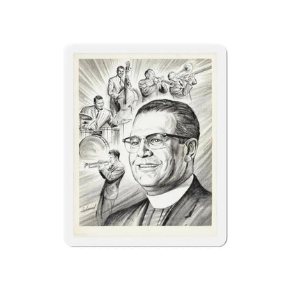 Newspaper Illustration (c. 1940s) (Magazine Illustration) Refrigerator Magnet - The Sticker Space