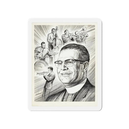 Newspaper Illustration (c. 1940s) (Magazine Illustration) Refrigerator Magnet - The Sticker Space