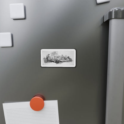 Newspaper Men (Magazine Illustration) Refrigerator Magnet-The Sticker Space