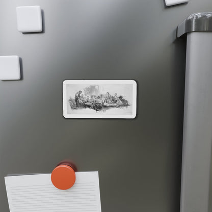 Newspaper Men (Magazine Illustration) Refrigerator Magnet-The Sticker Space