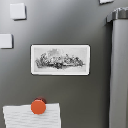 Newspaper Men (Magazine Illustration) Refrigerator Magnet-The Sticker Space