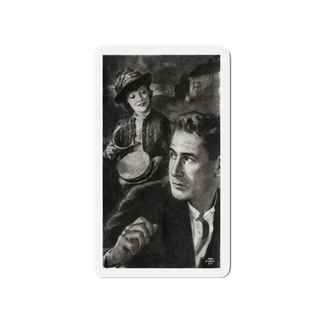 Newspaperman, Liberty magazine, October 21, 1939 (Magazine Illustration) Refrigerator Magnet - The Sticker Space