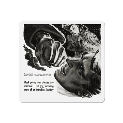 Next Christmas (1), Liberty magazine, December 24, 1938 (Magazine Illustration) Refrigerator Magnet 6 Inch - The Sticker Space