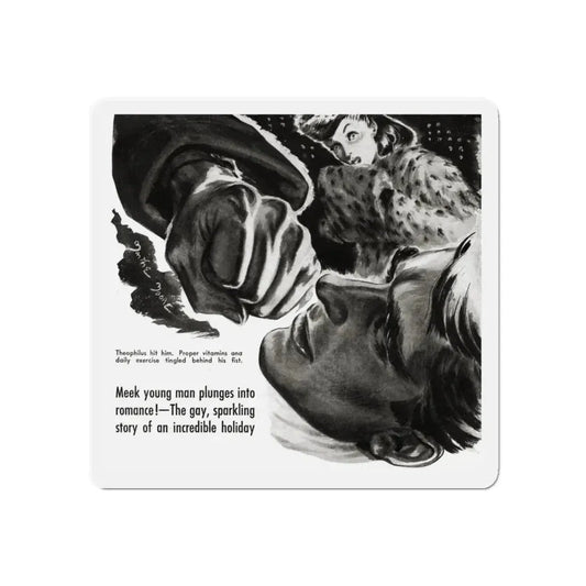 Next Christmas (1), Liberty magazine, December 24, 1938 (Magazine Illustration) Refrigerator Magnet 6 Inch - The Sticker Space