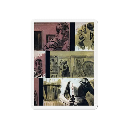 Next Door (1), Cosmopolitan, April 1955 (Magazine Illustration) Refrigerator Magnet - The Sticker Space