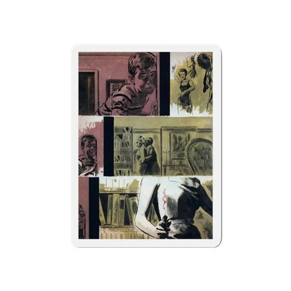 Next Door (1), Cosmopolitan, April 1955 (Magazine Illustration) Refrigerator Magnet - The Sticker Space