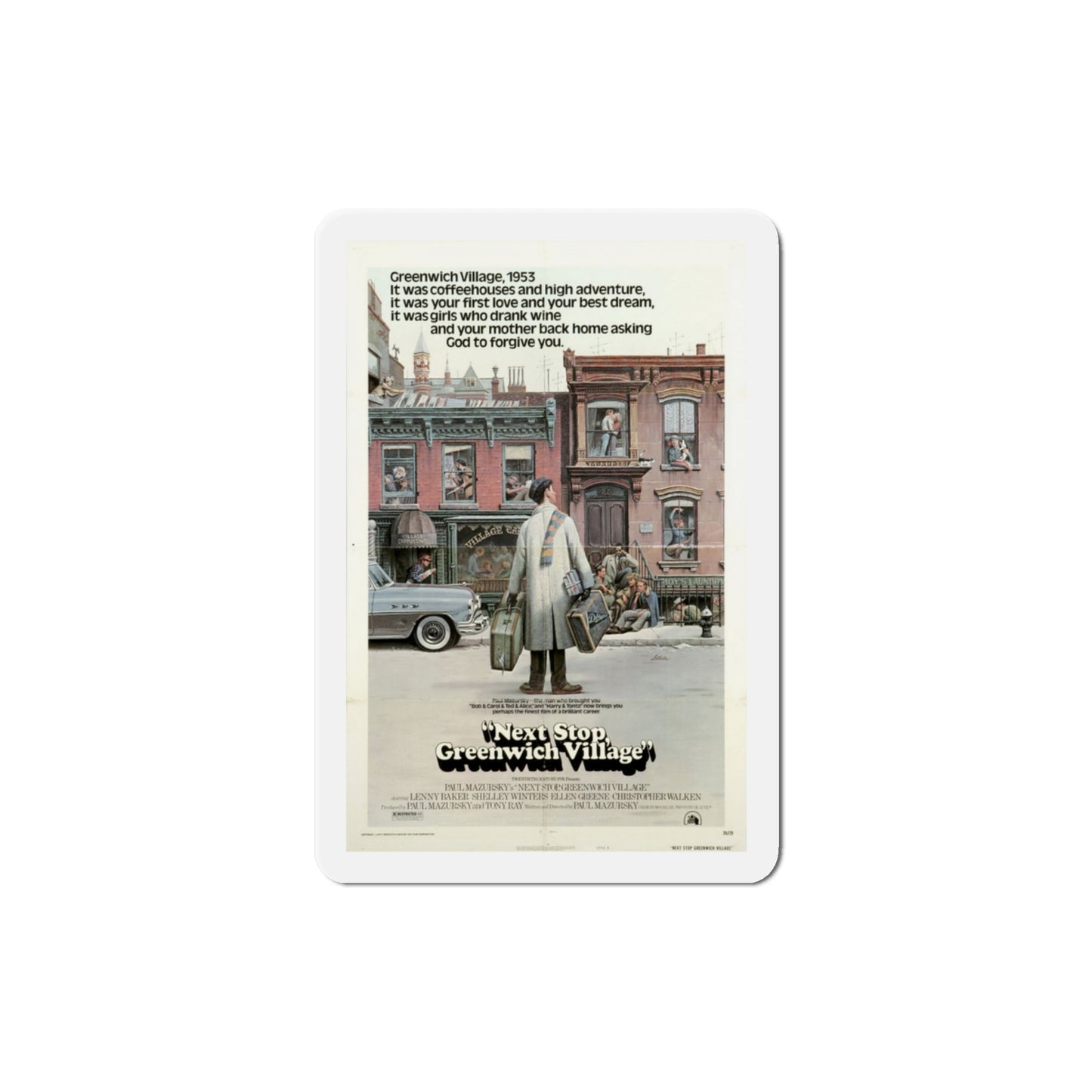 Next Stop Greenwich Village 1976 Movie Poster Die-Cut Magnet-3 Inch-The Sticker Space