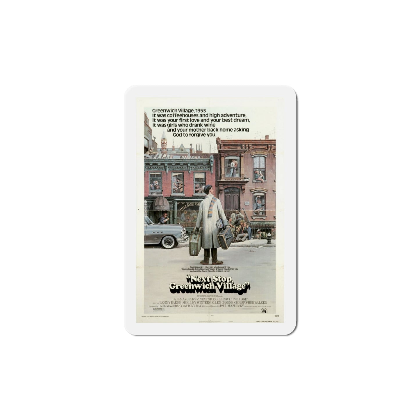 Next Stop Greenwich Village 1976 Movie Poster Die-Cut Magnet-5 Inch-The Sticker Space