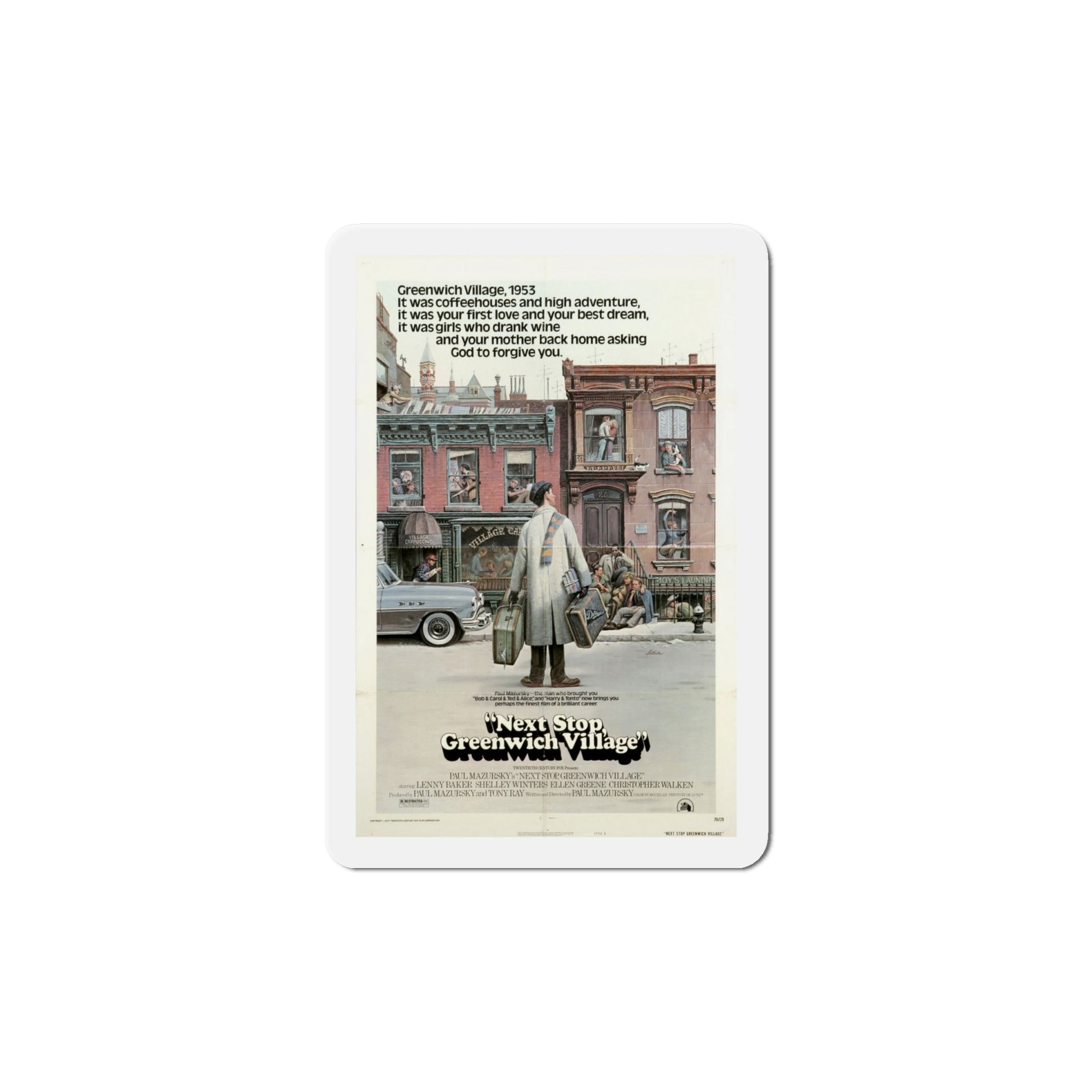 Next Stop Greenwich Village 1976 Movie Poster Die-Cut Magnet-6 Inch-The Sticker Space