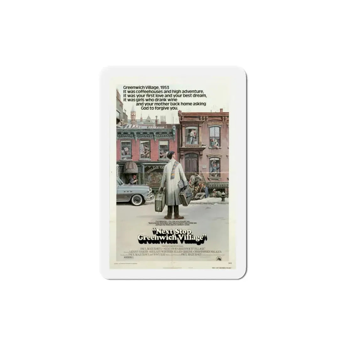 Next Stop Greenwich Village 1976 Movie Poster Refrigerator Magnet 3 Inch - The Sticker Space