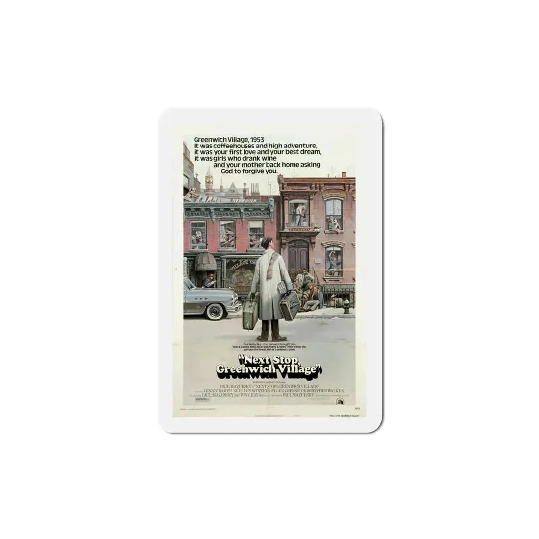 Next Stop Greenwich Village 1976 Movie Poster Refrigerator Magnet 4 Inch - The Sticker Space