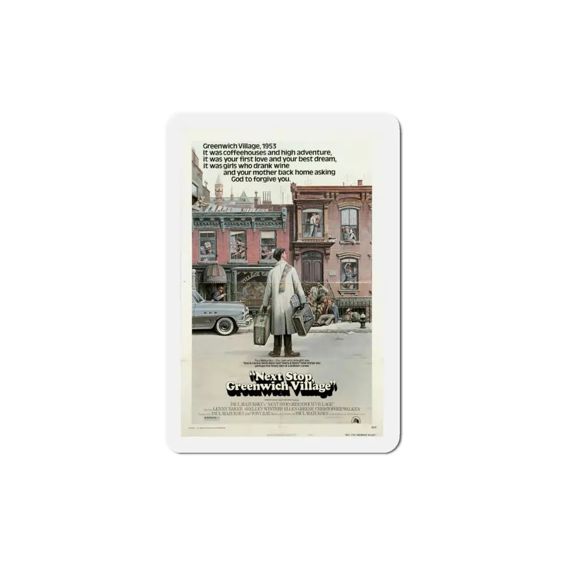 Next Stop Greenwich Village 1976 Movie Poster Refrigerator Magnet - The Sticker Space