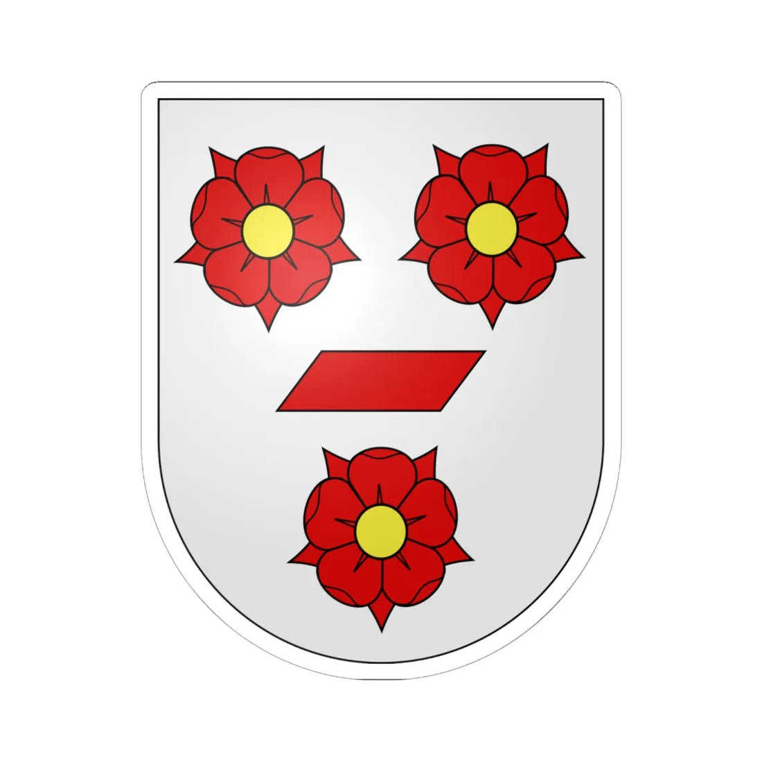 Neyruz-coat of arms (Switzerland) (Coat of Arms) STICKER Vinyl Kiss-Cut Decal 6 Inch White - The Sticker Space