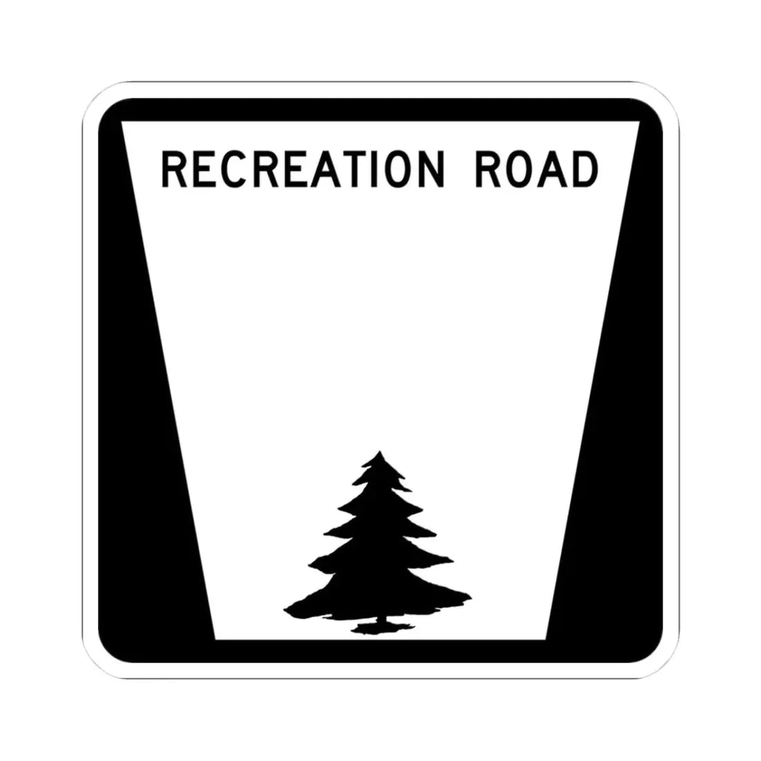 NF Blank (Nebraska) (Road Sign) STICKER Vinyl Kiss-Cut Decal 3 Inch White - The Sticker Space