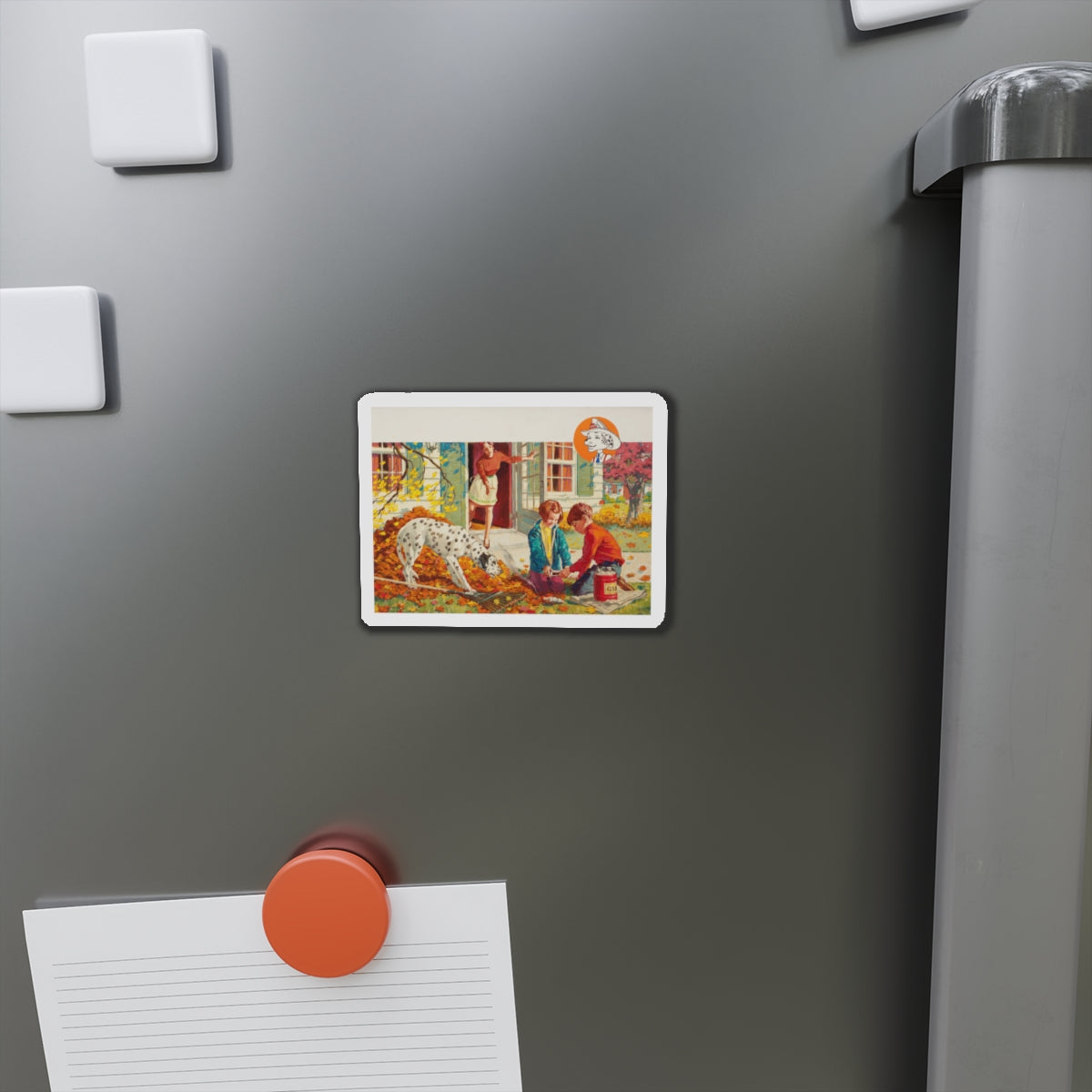 NFPA advertisement, Sparky Says (Magazine Illustration) Refrigerator Magnet-The Sticker Space