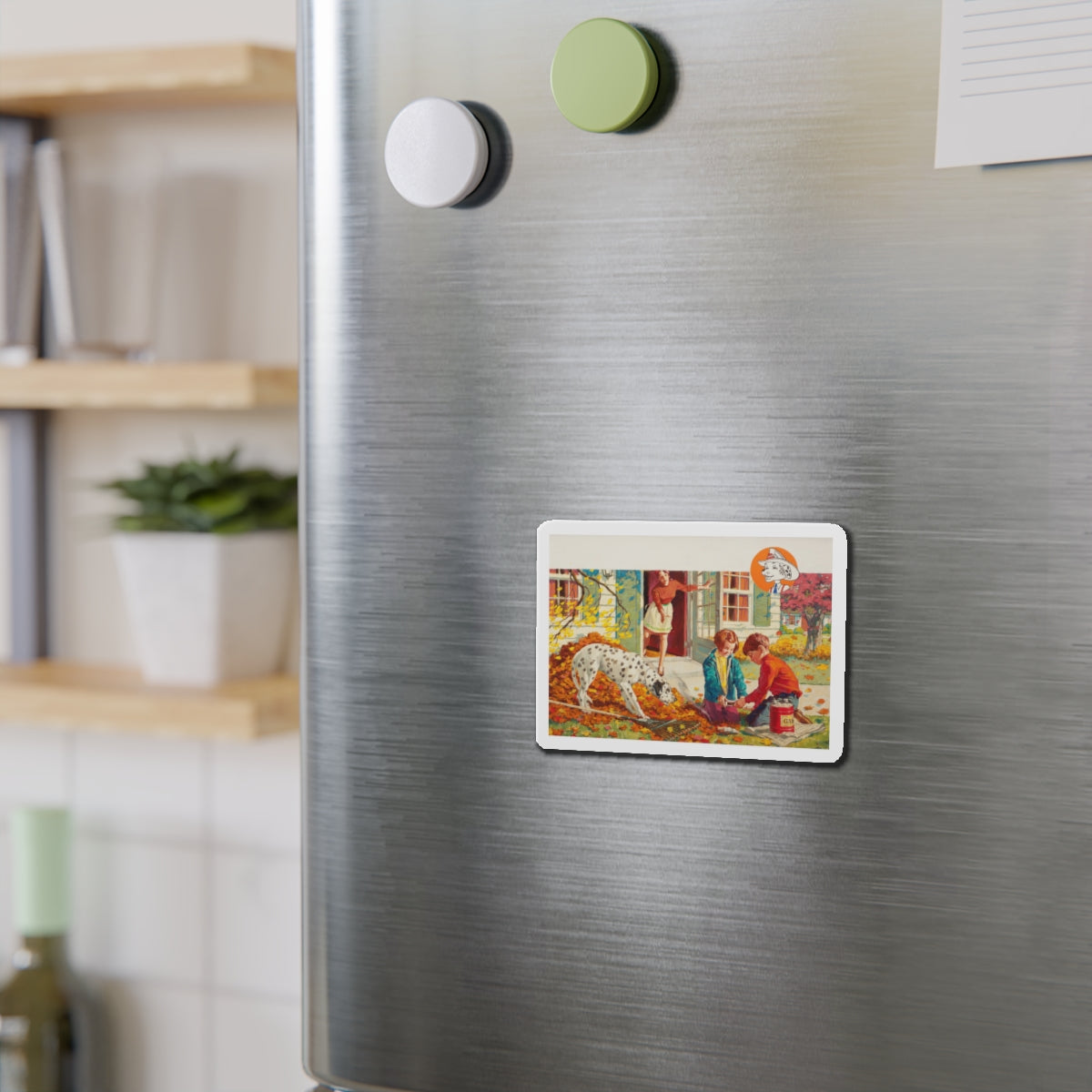 NFPA advertisement, Sparky Says (Magazine Illustration) Refrigerator Magnet-The Sticker Space