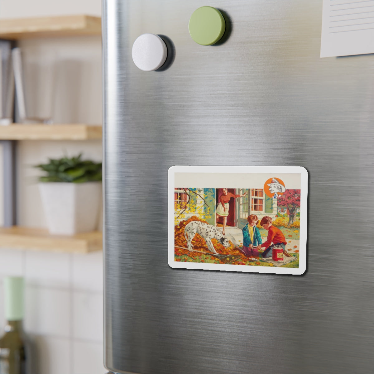 NFPA advertisement, Sparky Says (Magazine Illustration) Refrigerator Magnet-The Sticker Space